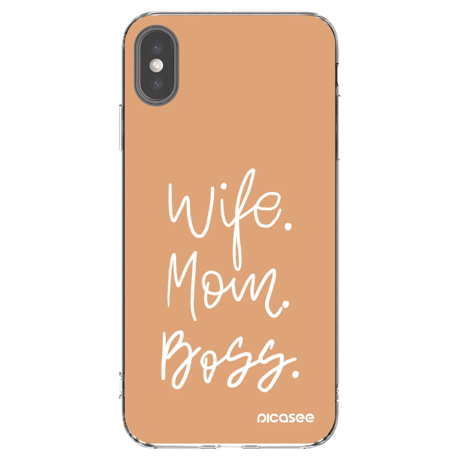 Picasee Apple iPhone XS Max Hülle - Transparentes Silikon - Boss Mama