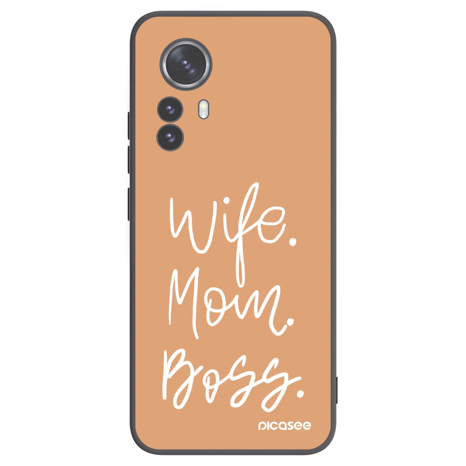 Picasee Xiaomi 12 Pro Hülle - Schwarzes Silikon - Boss Mama