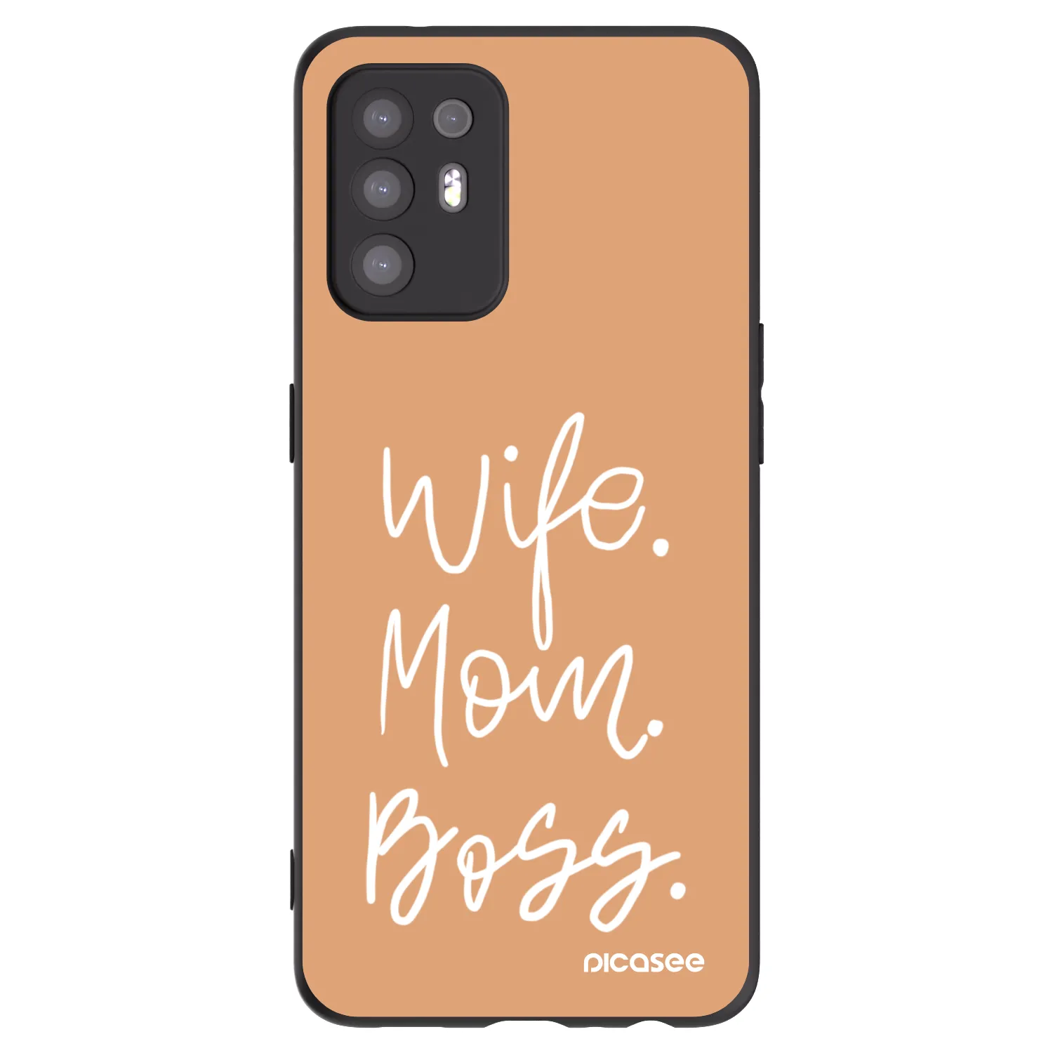Picasee OPPO A94 5G Hülle - Schwarzes Silikon - Boss Mama