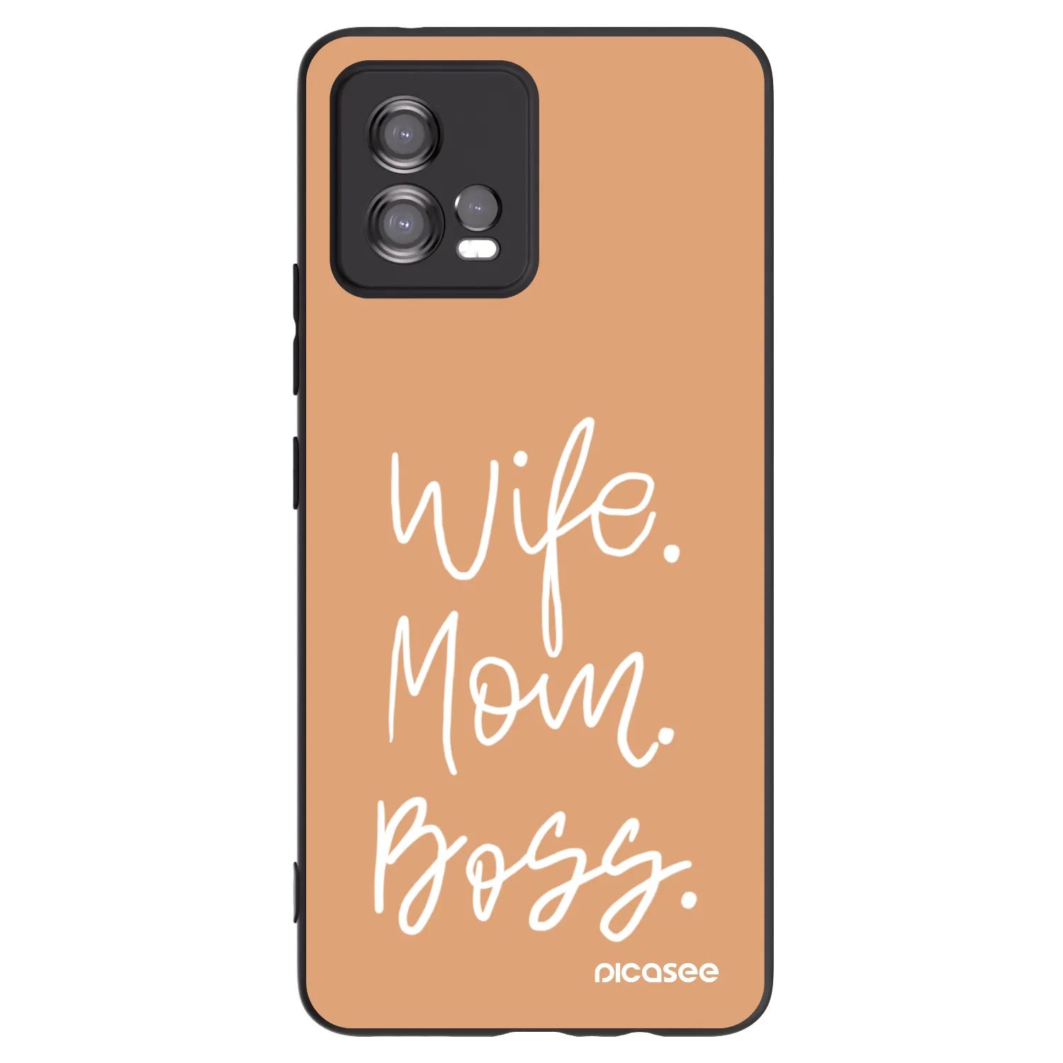 Picasee Motorola Moto G72 Hülle - Schwarzes Silikon - Boss Mama