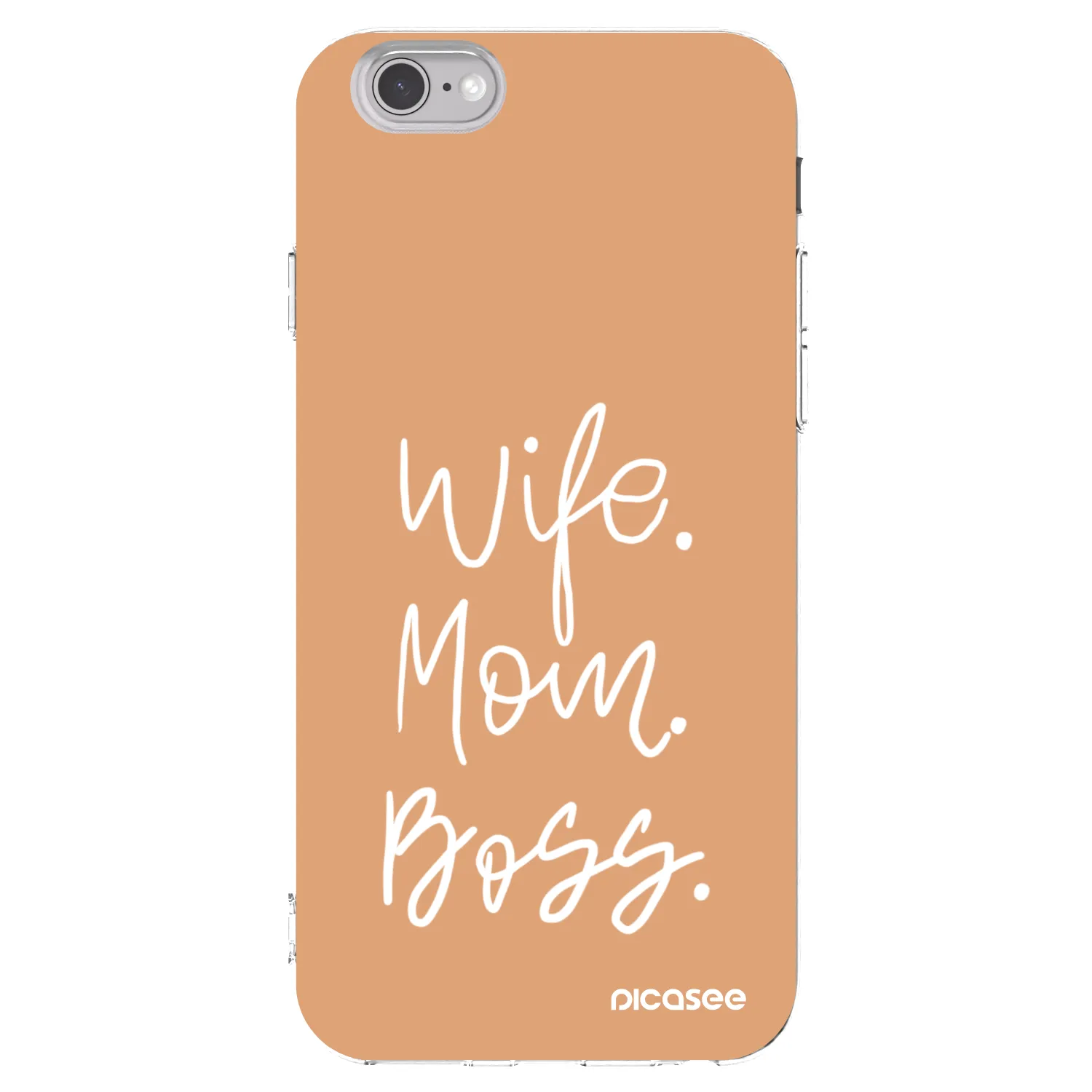 Picasee Apple iPhone 6/6S Hülle - Transparentes Silikon - Boss Mama