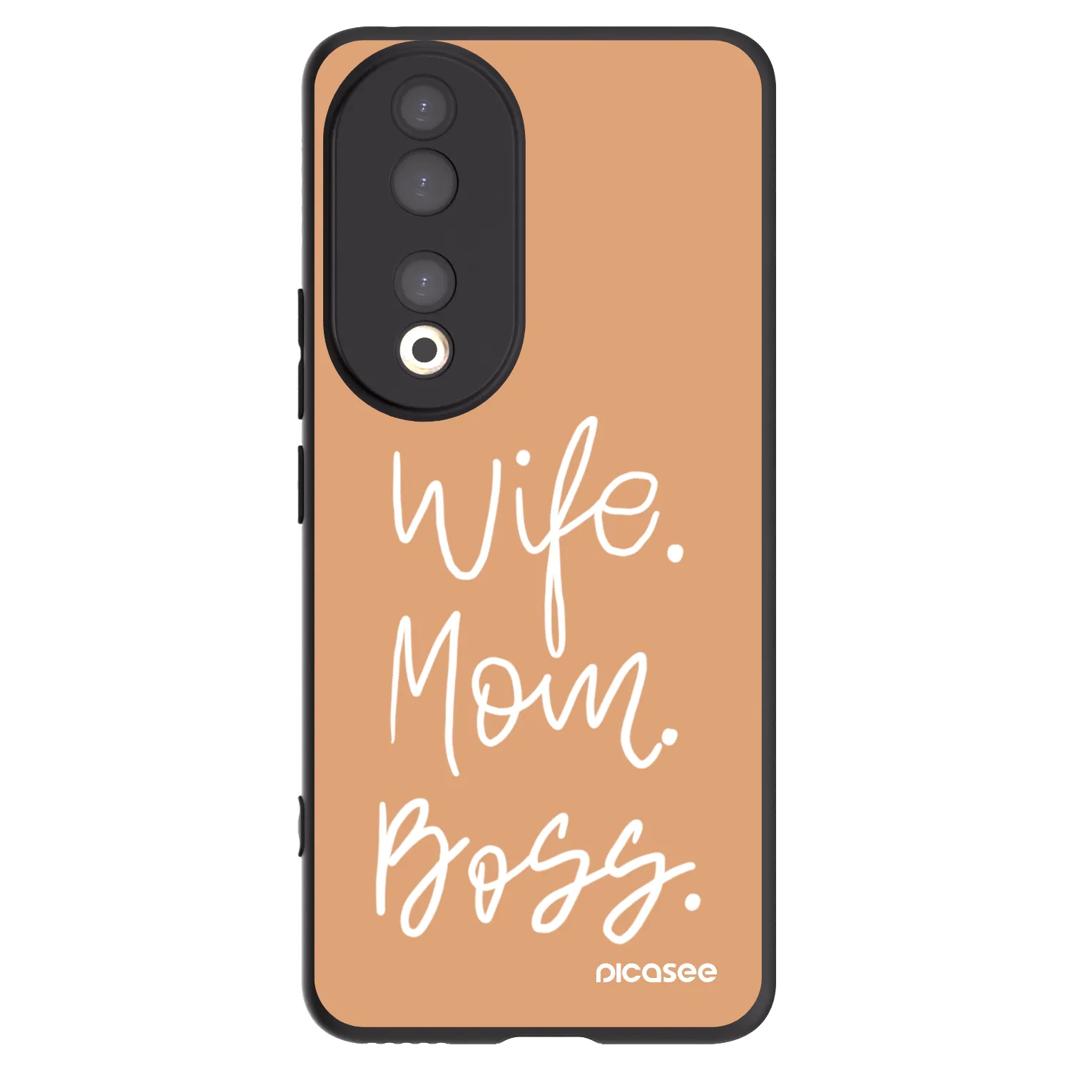 Picasee Honor 90 5G Hülle - Schwarzes Silikon - Boss Mama