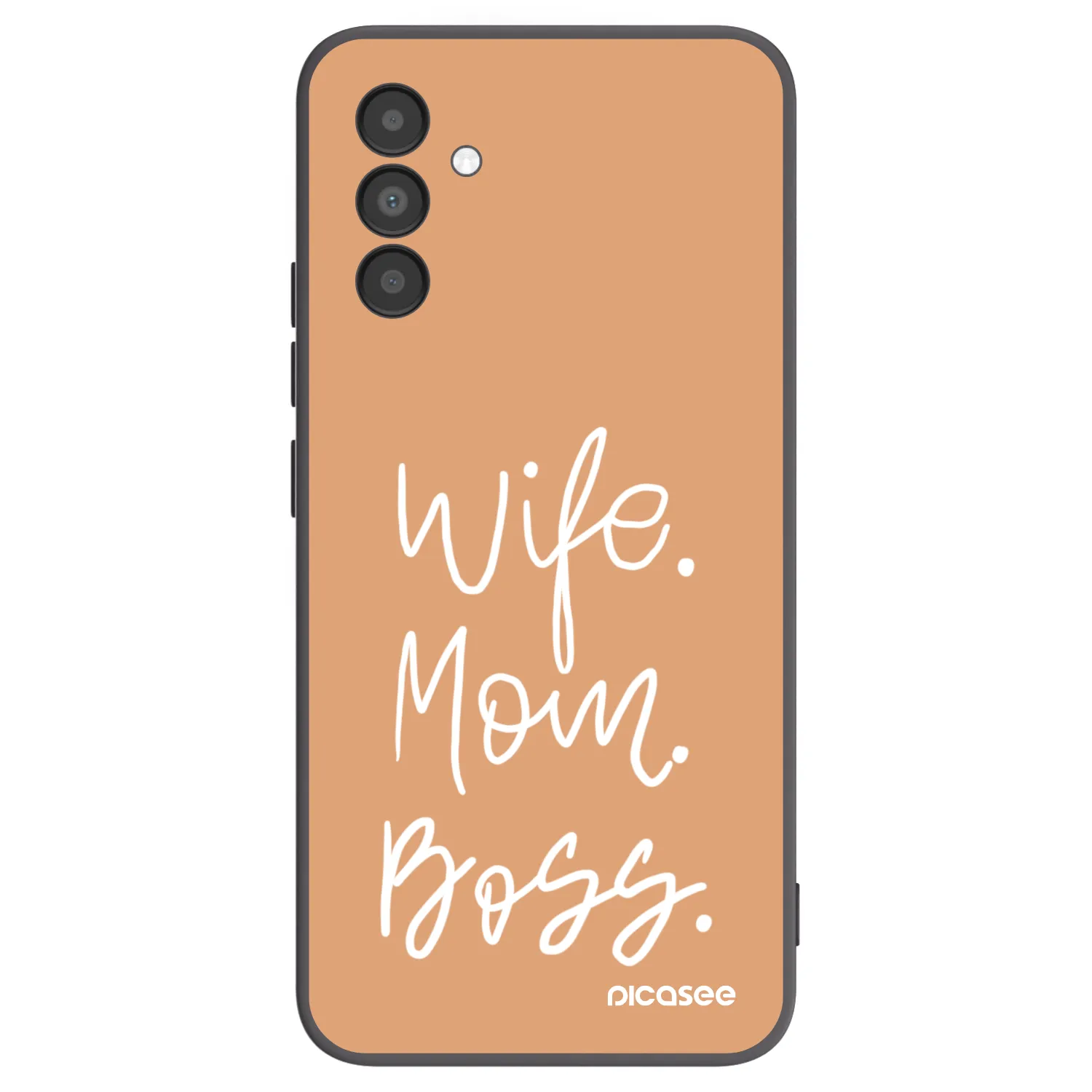 Picasee Samsung Galaxy A04s A047F Hülle - Schwarzes Silikon - Boss Mama