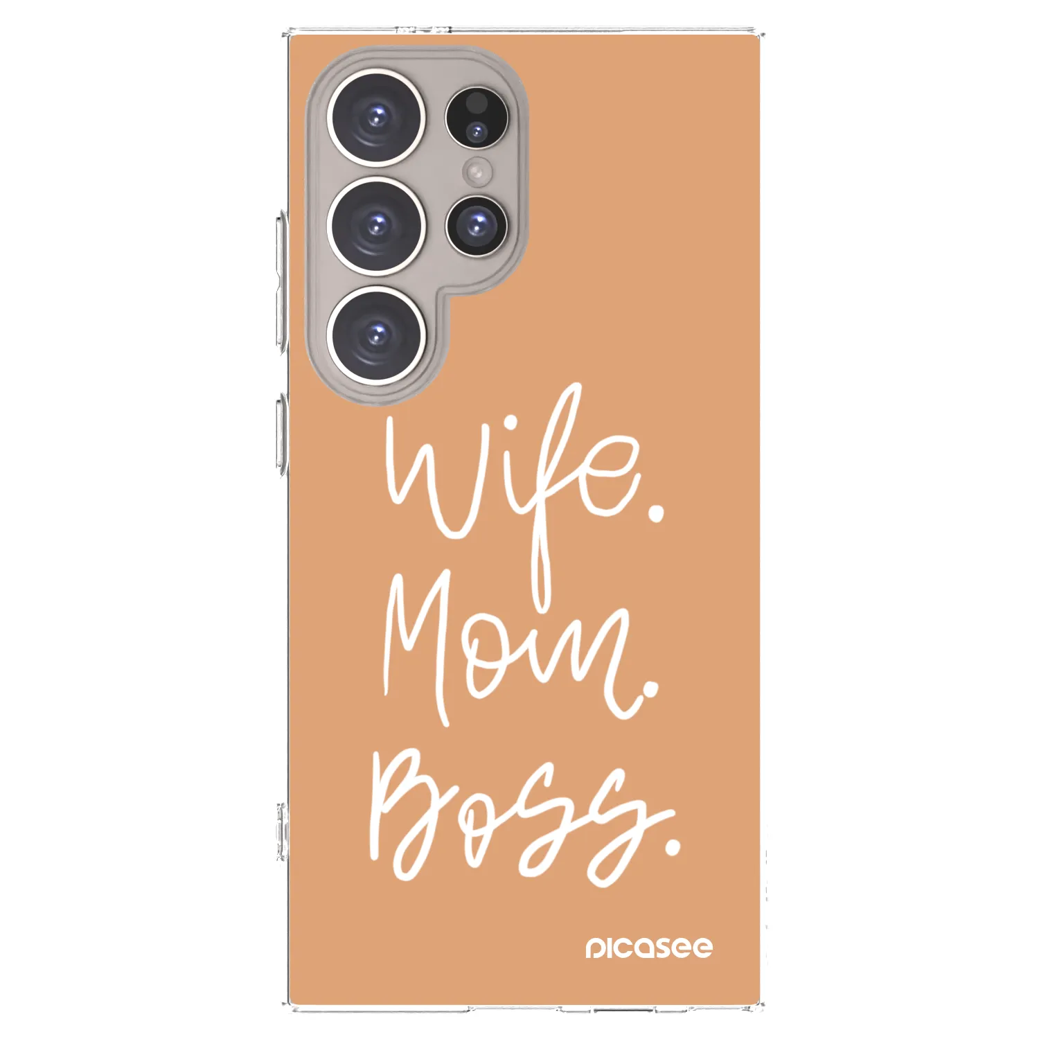 Picasee Samsung Galaxy S24 Ultra S928B 5G Hülle - Transparentes Silikon - Boss Mama