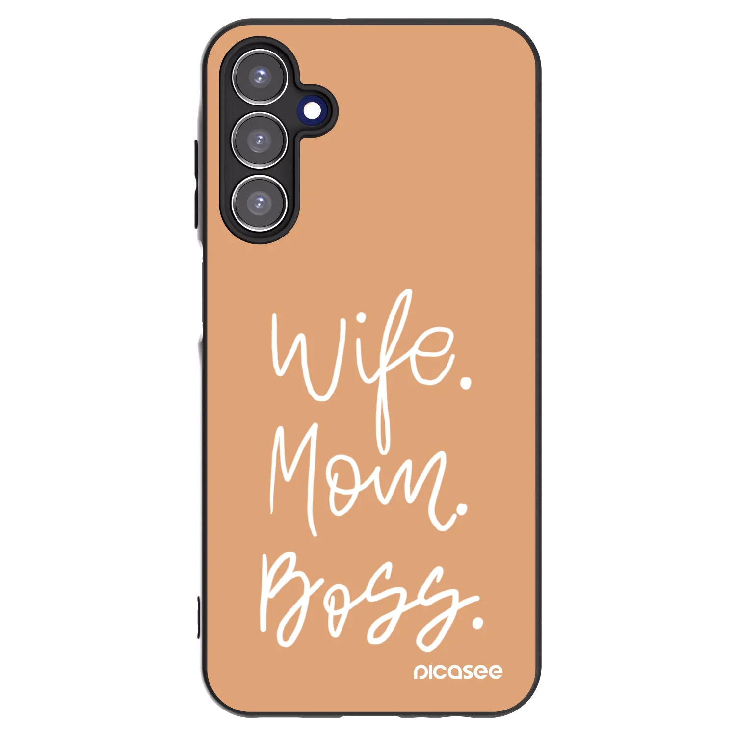 Picasee Samsung Galaxy A15 A156B 5G Hülle - Schwarzes Silikon - Boss Mama