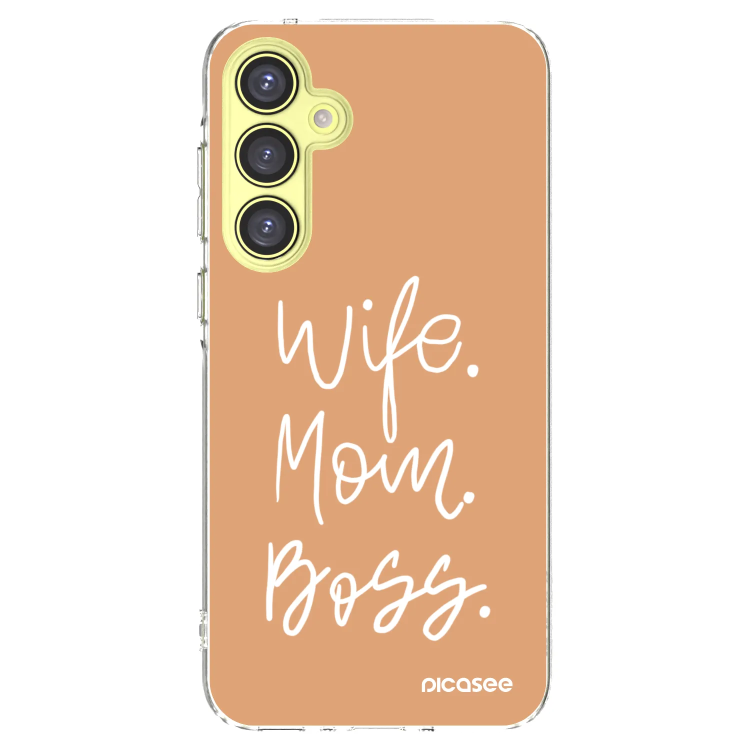 Picasee Samsung Galaxy A35 5G A356B Hülle - Transparentes Silikon - Boss Mama