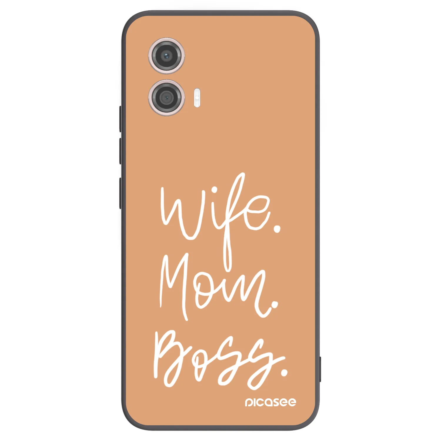 Picasee Motorola Moto G53 5G Hülle - Schwarzes Silikon - Boss Mama