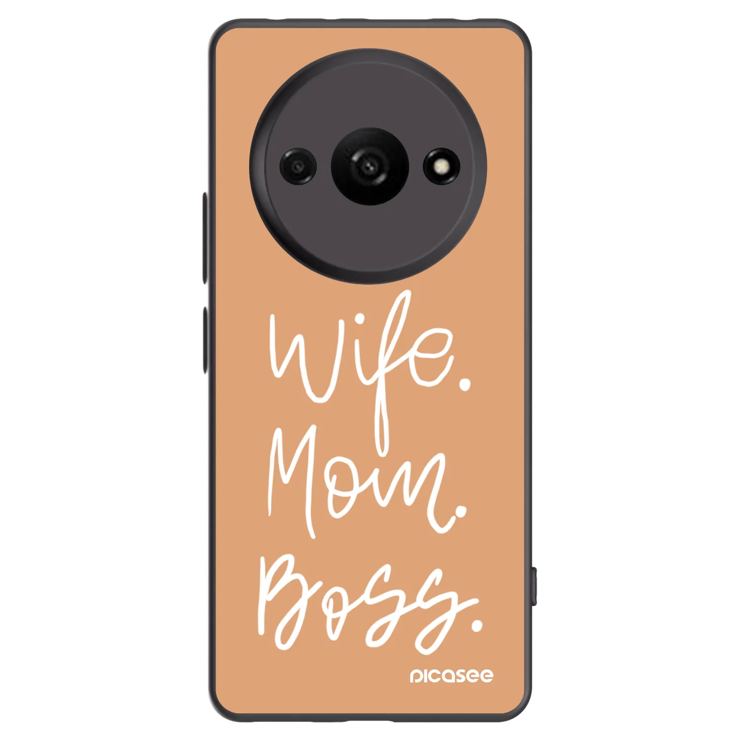 Picasee Xiaomi Redmi A3 Hülle - Schwarzes Silikon - Boss Mama