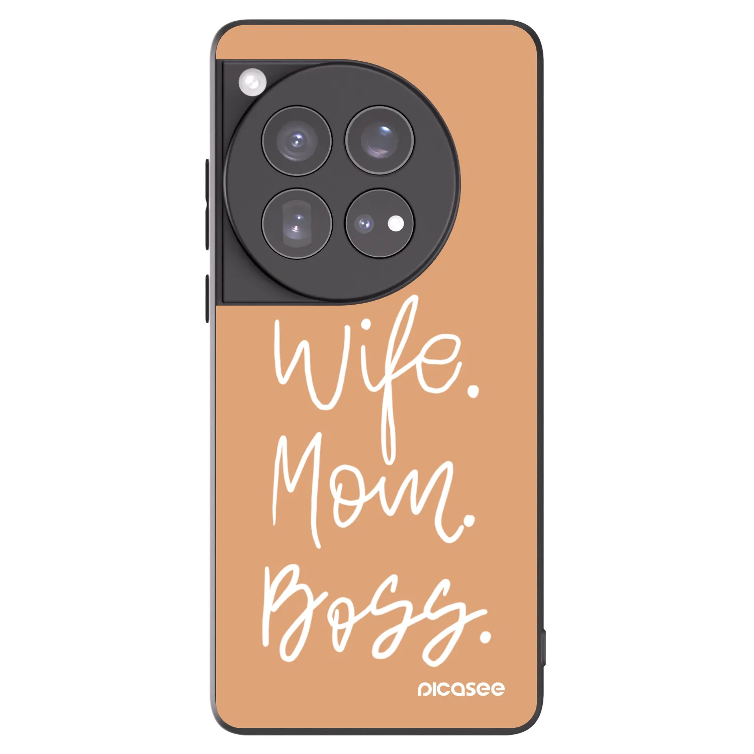 Picasee OnePlus 12 5G Hülle - Schwarzes Silikon - Boss Mama