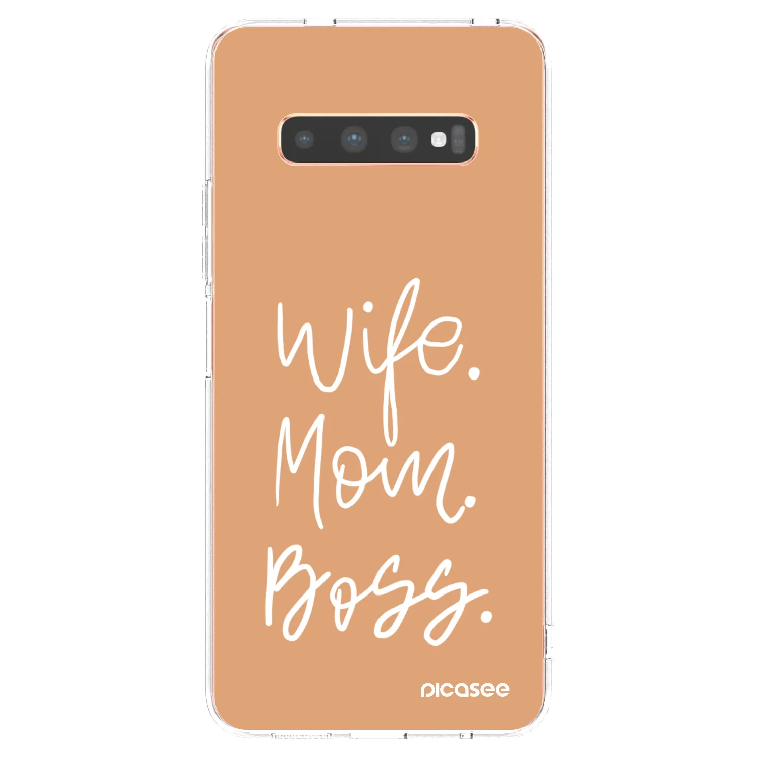 Picasee Samsung Galaxy S10 Plus G975 Hülle - Transparentes Silikon - Boss Mama