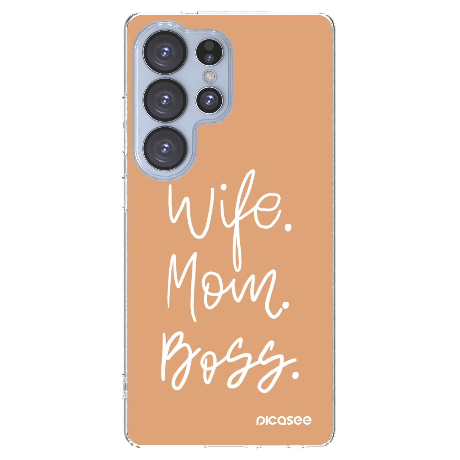Picasee Samsung Galaxy S25 Ultra 5G Hülle - Transparentes Silikon - Boss Mama