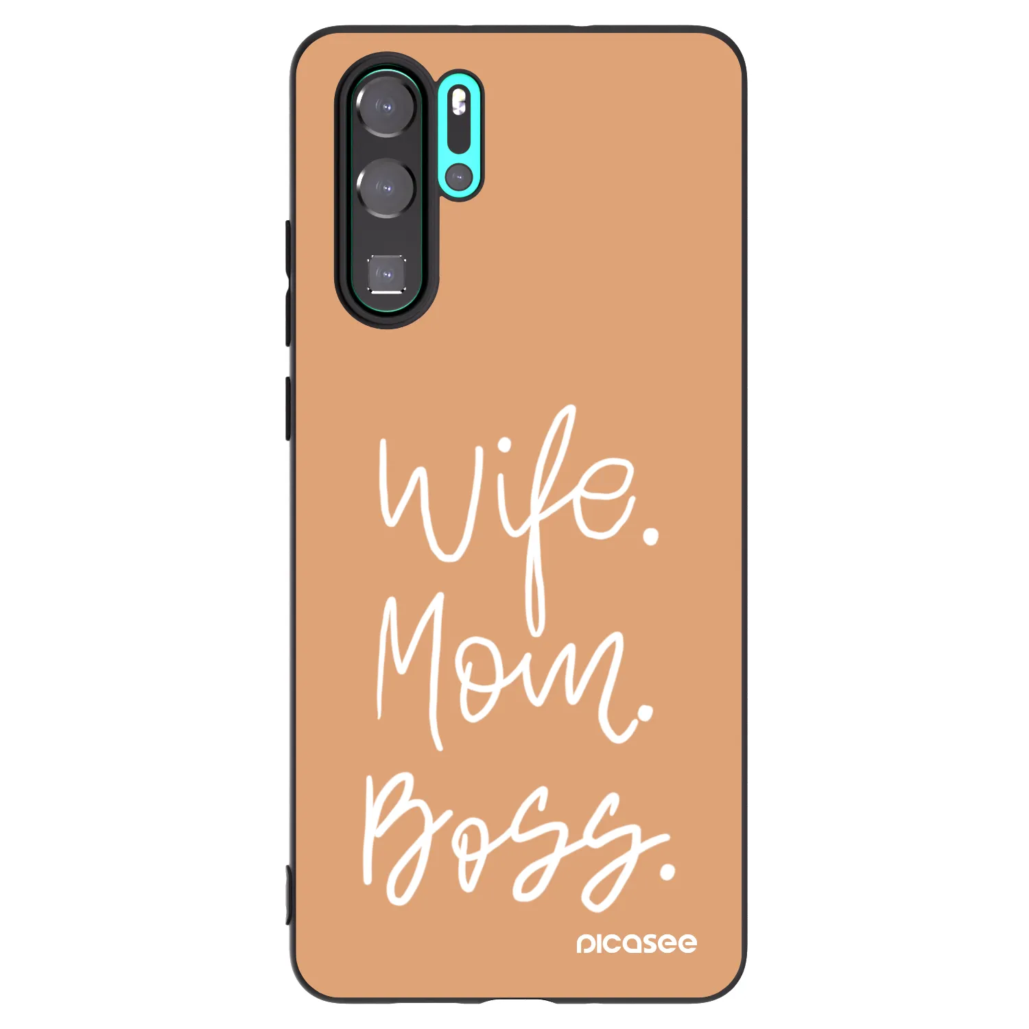 Picasee Huawei P30 Pro Hülle - Schwarzes Silikon - Boss Mama