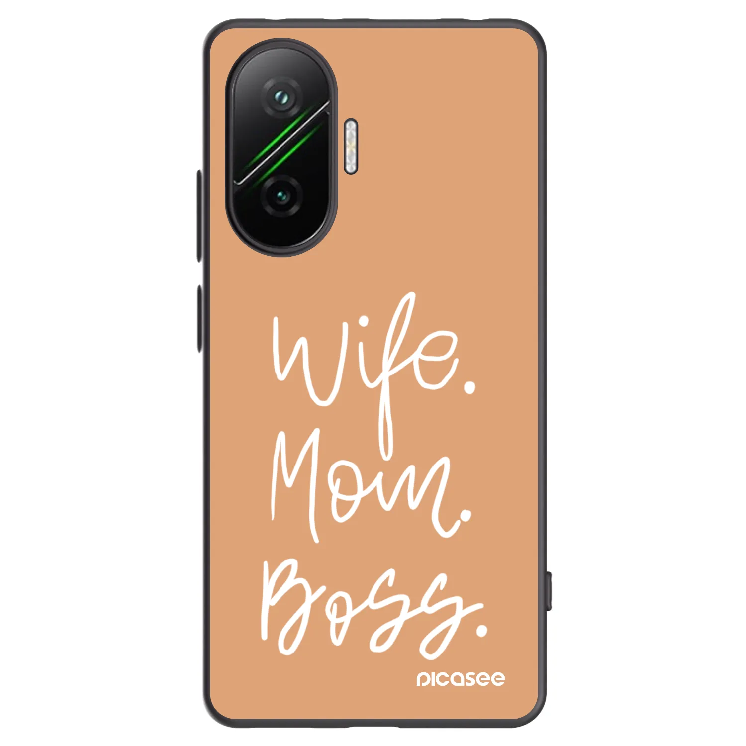 Picasee Xiaomi Poco F7 5G Hülle - Schwarzes Silikon - Boss Mama