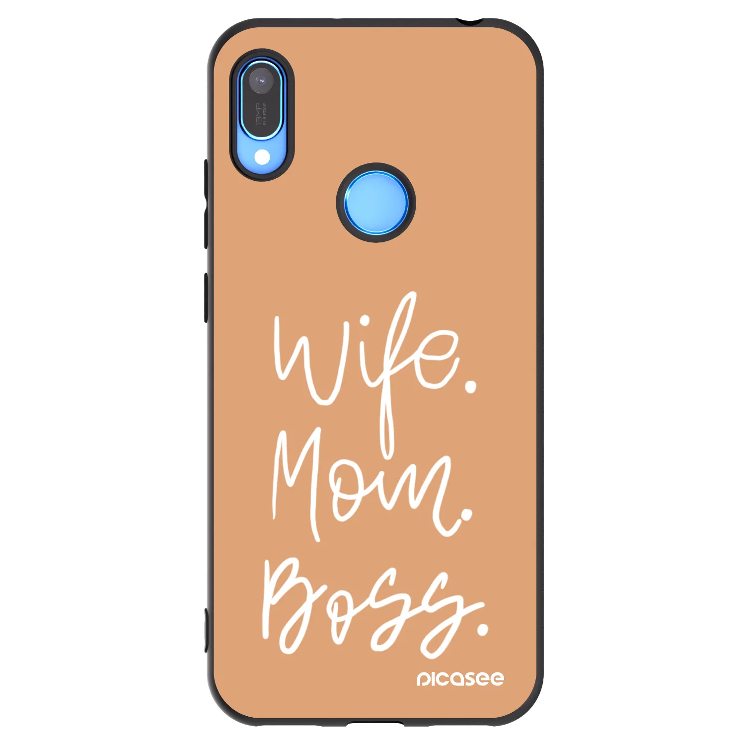Picasee Huawei Y6 2019 Hülle - Schwarzes Silikon - Boss Mama