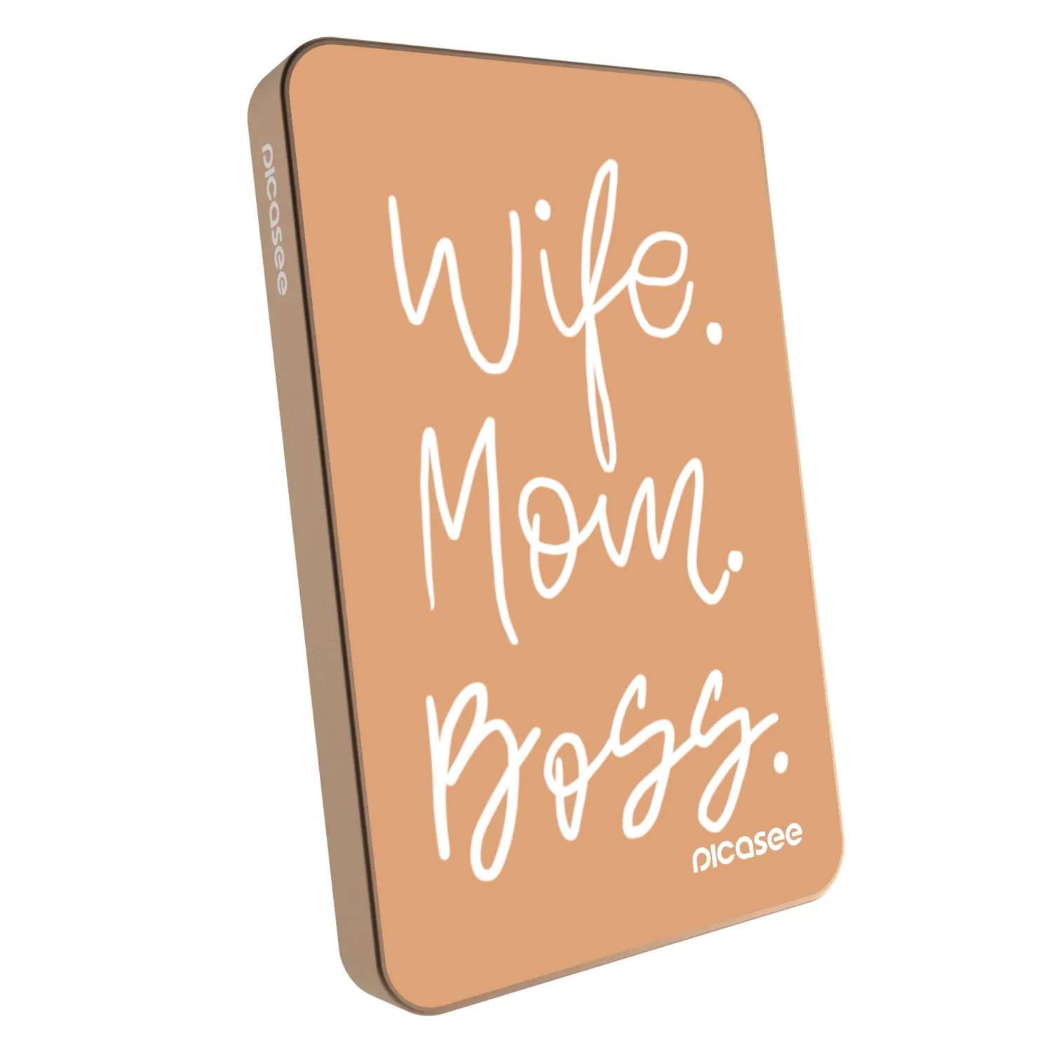 Picasee Powerbank mit MagSafe 5 000 mAh Golden - Boss Mama