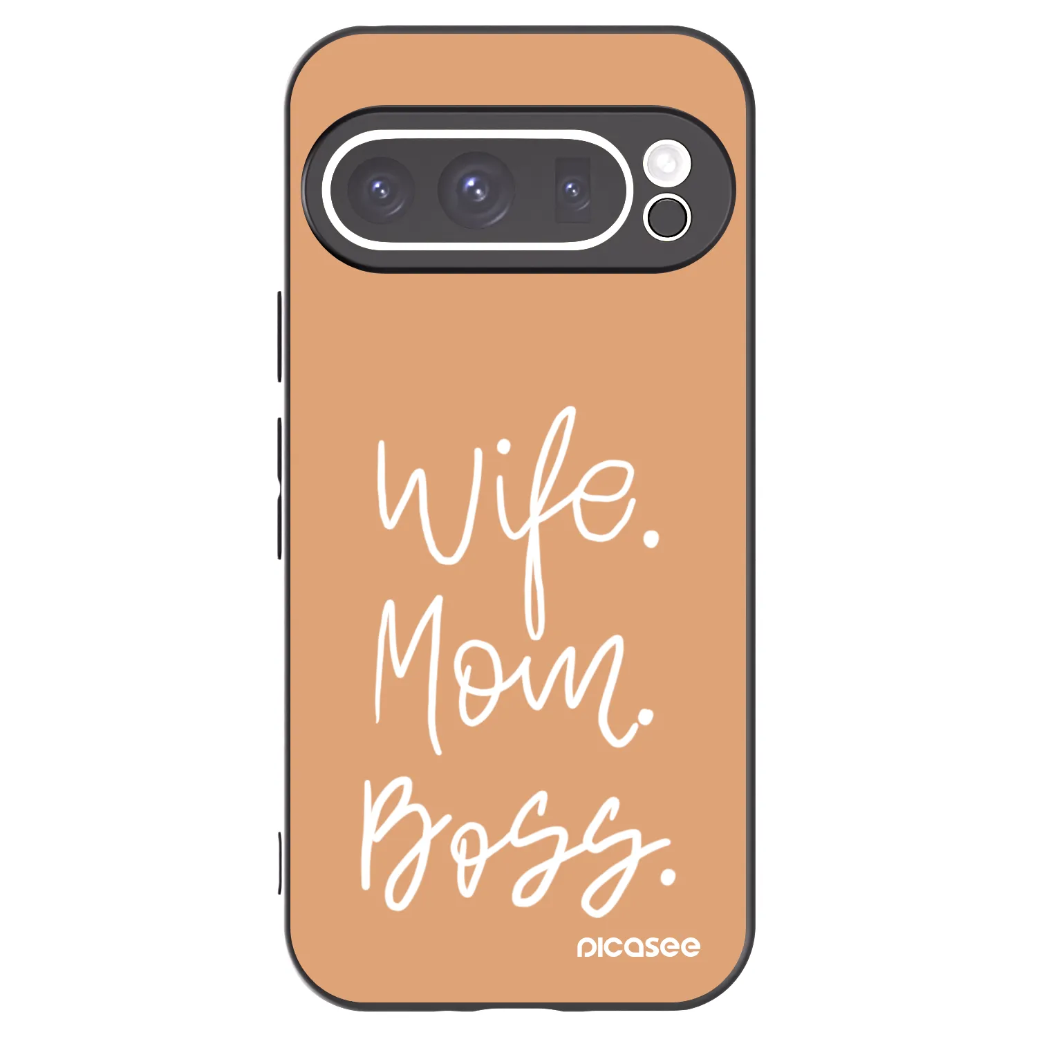 Picasee Google Pixel 9 Pro XL Hülle - Schwarzes Silikon - Boss Mama