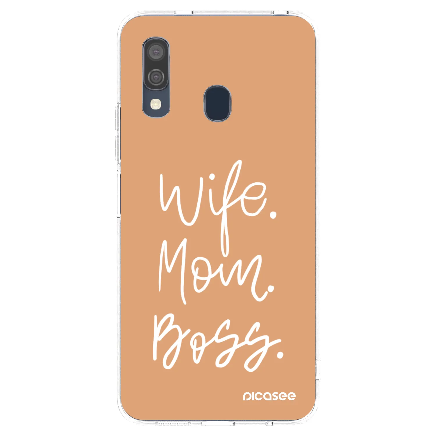 Picasee Samsung Galaxy A40 A405F Hülle - Transparentes Silikon - Boss Mama