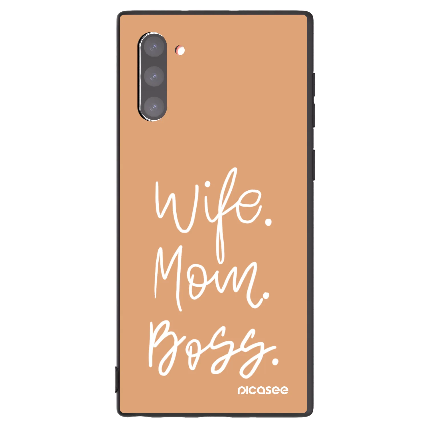 Picasee Samsung Galaxy Note 10 N970F Hülle - Schwarzes Silikon - Boss Mama