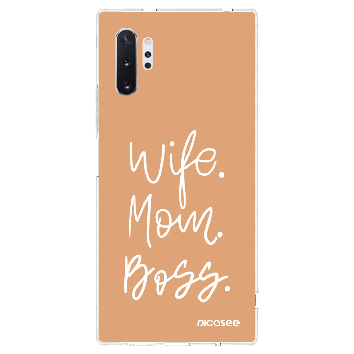 Picasee Samsung Galaxy Note 10+ N975F Hülle - Transparentes Silikon - Boss Mama