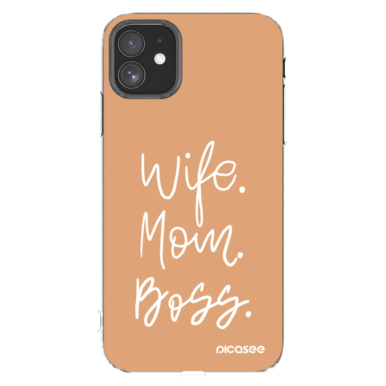 Picasee Apple iPhone 11 Hülle - Transparentes Silikon - Boss Mama
