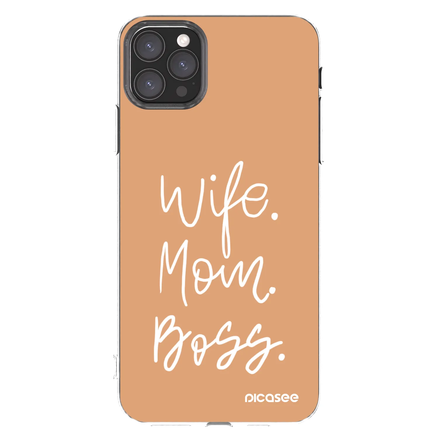 Picasee Apple iPhone 11 Pro Max Hülle - Transparentes Silikon - Boss Mama