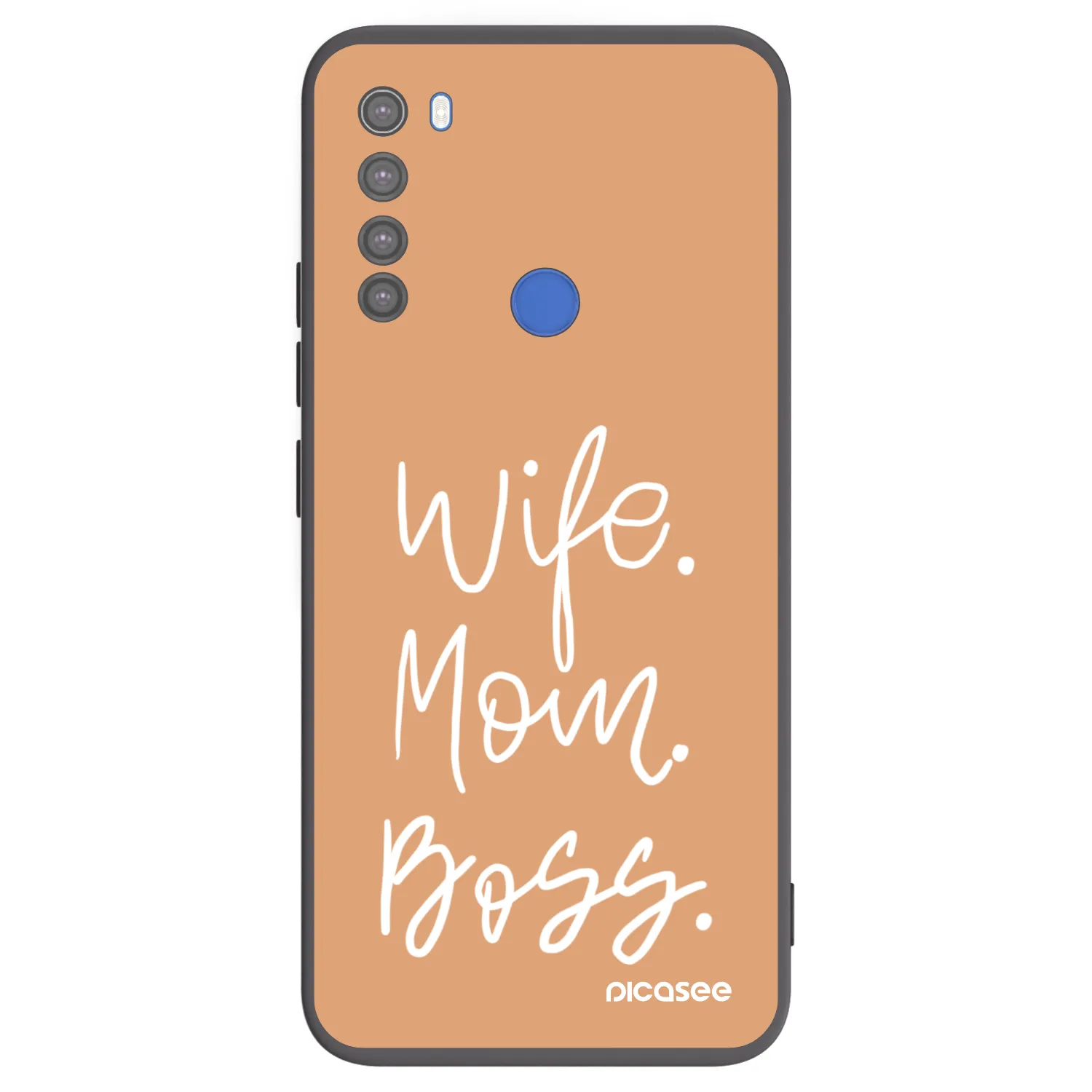 Picasee Xiaomi Redmi Note 8T Hülle - Schwarzes Silikon - Boss Mama