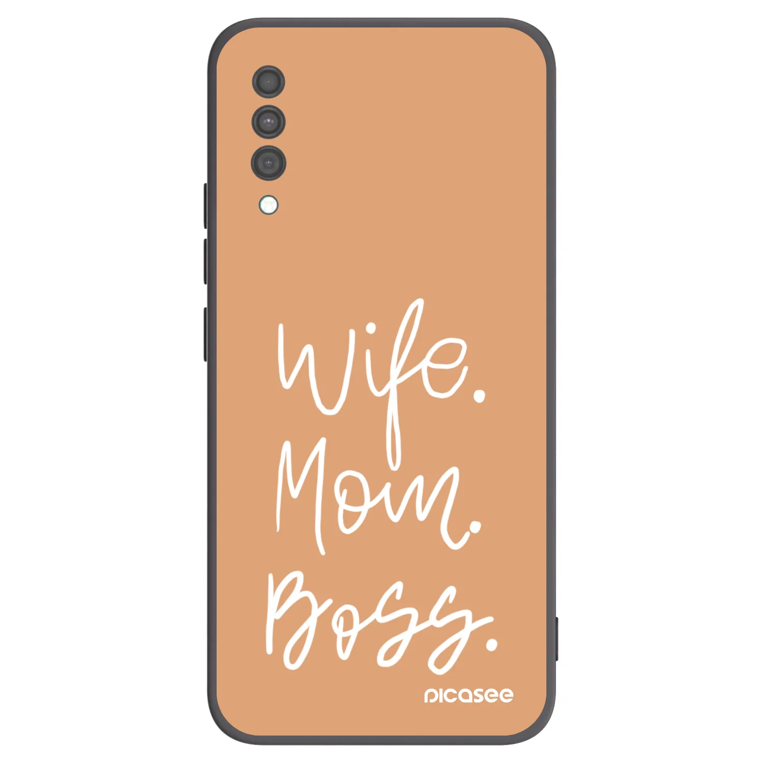 Picasee Samsung Galaxy A30s A307F Hülle - Schwarzes Silikon - Boss Mama