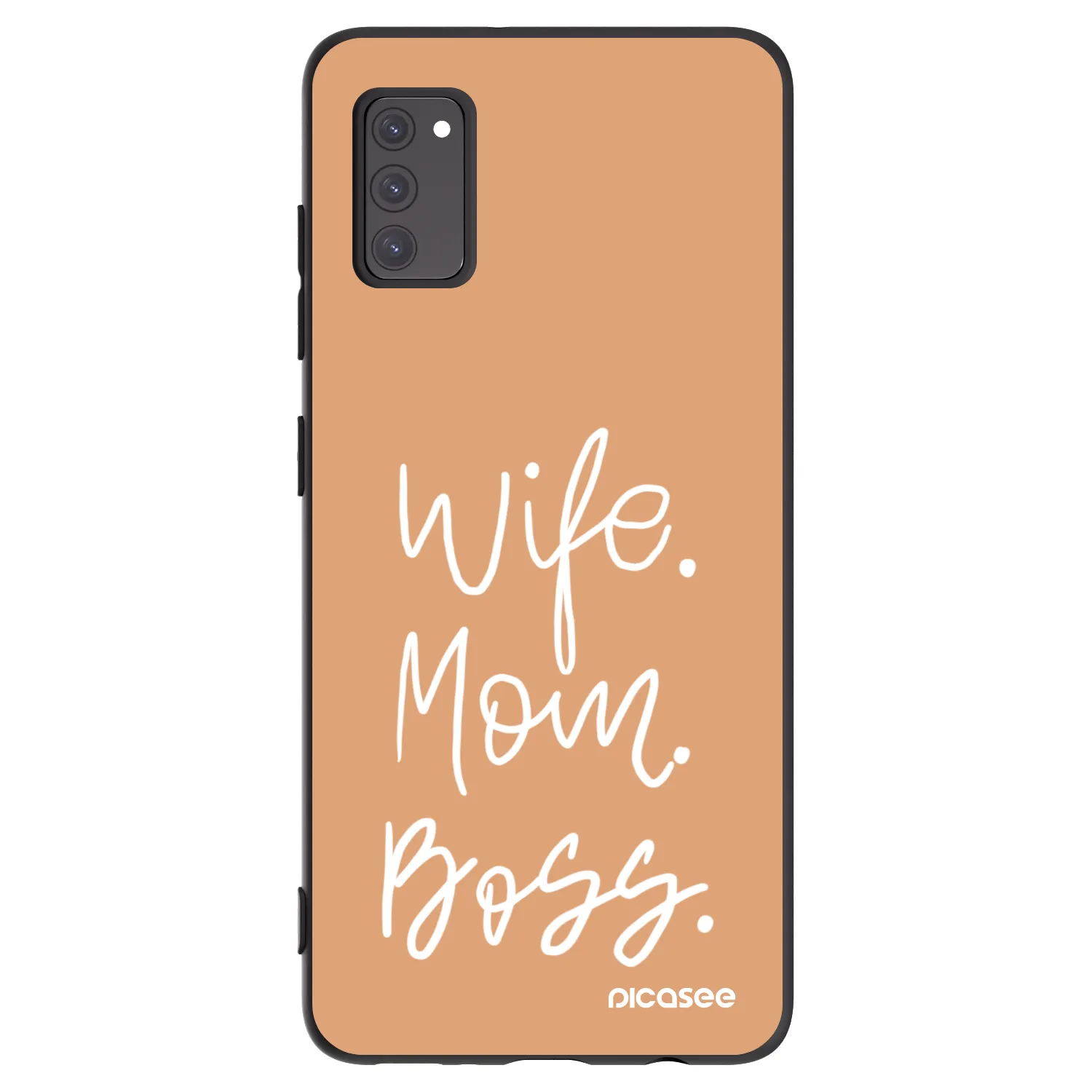 Picasee Samsung Galaxy A41 A415F Hülle - Schwarzes Silikon - Boss Mama