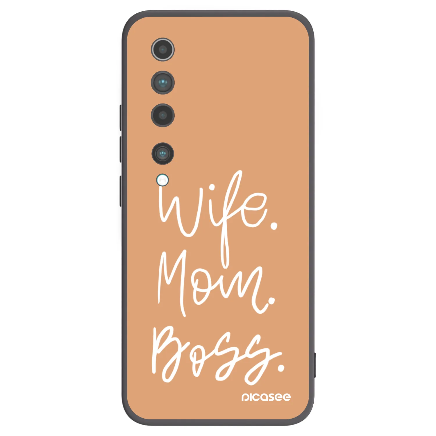 Picasee Xiaomi Mi 10 Hülle - Schwarzes Silikon - Boss Mama