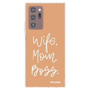 Picasee Samsung Galaxy Note 20 Ultra Hülle - Transparentes Silikon - Boss Mama