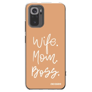 Picasee Xiaomi Redmi Note 10S Hülle - Transparentes Silikon - Boss Mama