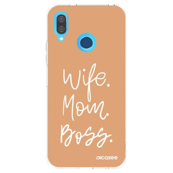 Picasee Huawei P20 Lite Hülle - Transparentes Silikon - Boss Mama