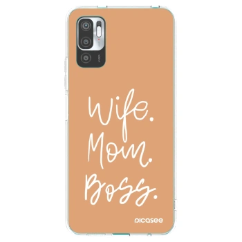 Picasee Xiaomi Redmi Note 10 5G Hülle - Transparentes Silikon - Boss Mama