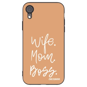Picasee Apple iPhone XR Hülle - Schwarzes Silikon - Boss Mama