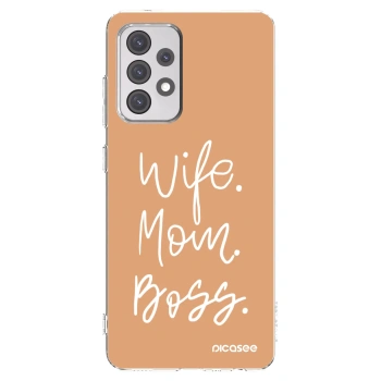Picasee Samsung Galaxy A52s 5G A528B Hülle - Transparentes Silikon - Boss Mama
