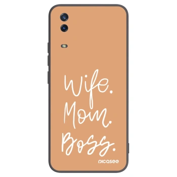 Picasee Vivo Y11s Hülle - Schwarzes Silikon - Boss Mama