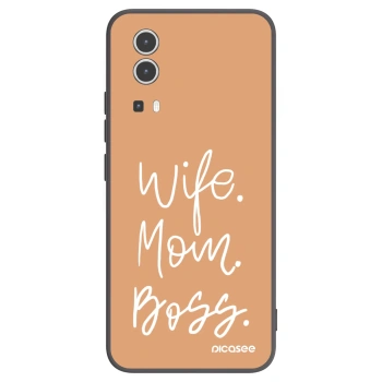 Picasee Vivo Y72 5G Hülle - Schwarzes Silikon - Boss Mama