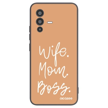 Picasee Vivo V23 5G Hülle - Schwarzes Silikon - Boss Mama