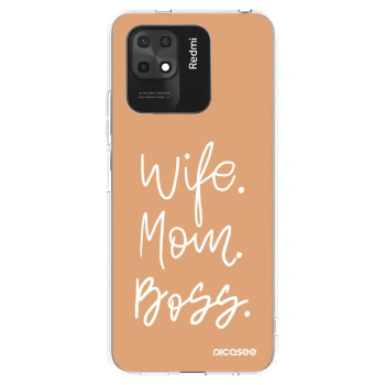 Picasee Xiaomi Redmi 10C Hülle - Transparentes Silikon - Boss Mama