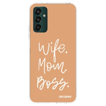 Picasee Samsung Galaxy M13 M135F Hülle - Transparentes Silikon - Boss Mama