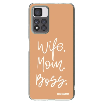 Picasee Xiaomi Redmi Note 11 Pro+ 5G Hülle - Transparentes Silikon - Boss Mama