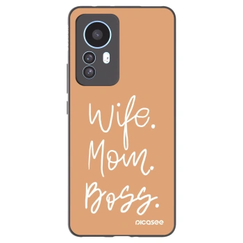 Picasee Xiaomi 12T Hülle - Schwarzes Silikon - Boss Mama