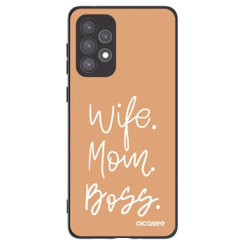 Picasee Samsung Galaxy A73 5G Hülle - Schwarzes Silikon - Boss Mama