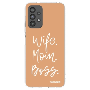 Picasee Samsung Galaxy A73 5G Hülle - Transparentes Silikon - Boss Mama