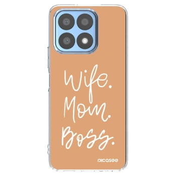 Picasee Honor X8a Hülle - Transparentes Silikon - Boss Mama