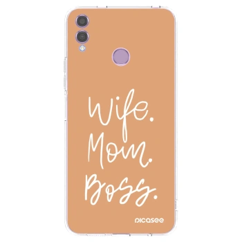 Picasee Honor 8X Hülle - Transparentes Silikon - Boss Mama
