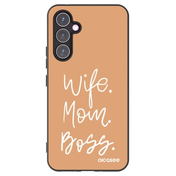 Picasee Samsung Galaxy A54 5G A546B Hülle - Schwarzes Silikon - Boss Mama