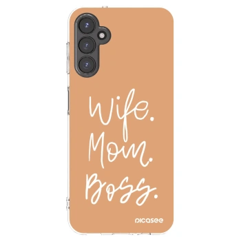 Picasee Samsung Galaxy A14 5G A146P Hülle - Transparentes Silikon - Boss Mama
