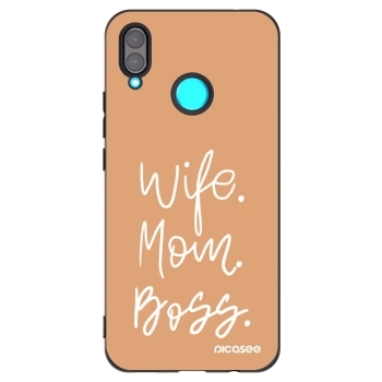Picasee Huawei Nova 3 Hülle - Schwarzes Silikon - Boss Mama