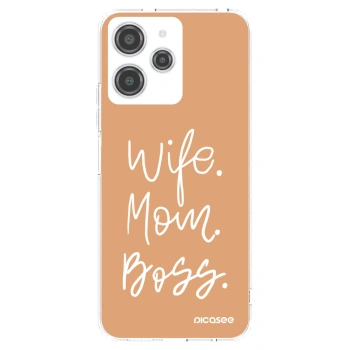 Picasee Xiaomi Redmi 12 4G Hülle - Transparentes Silikon - Boss Mama